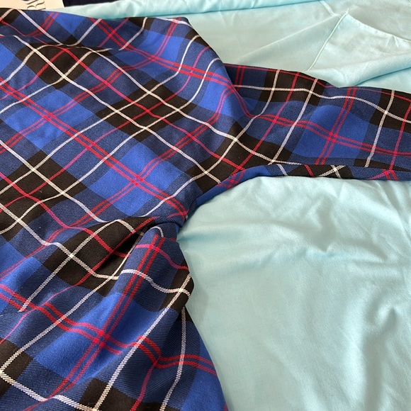 Zara plaid asymmetrical top size large nwt - Picture 4 of 5